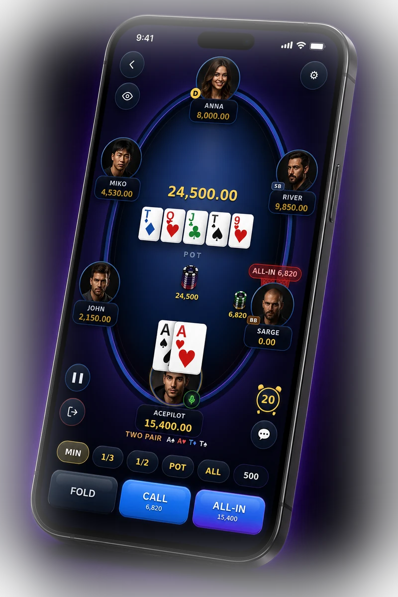 Стол Humpoker в Telegram